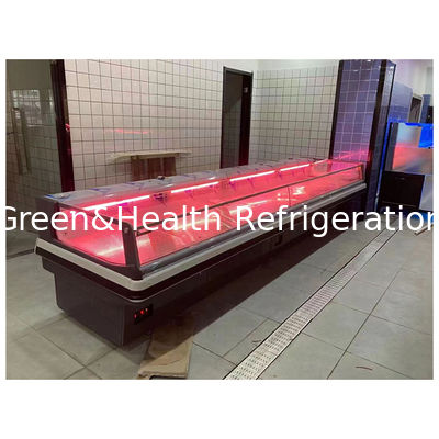 यूरोपीय शैली उच्च-अंत ताज़ा मांस भंडारण प्रदर्शन रेफ्रिजरेटेड फ्रिज