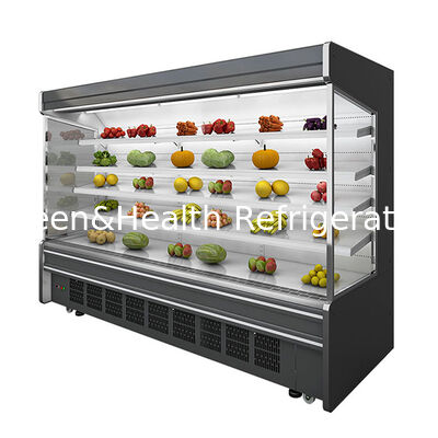 अंतर्निहित कंप्रेसर पांच परत शेल्फ फल/सब्जी भंडारण खुला प्रकार फ्रीजर