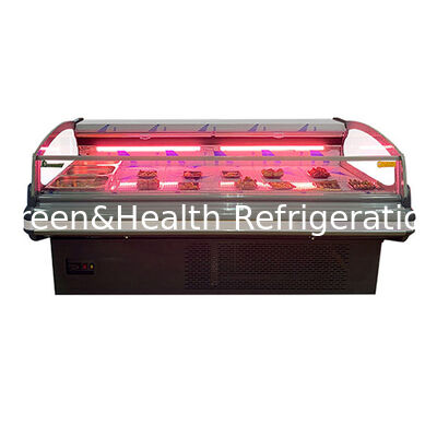 यूरोपीय शैली फैशनेबल हाई-एंड बाहरी इकाई ताजा मांस भंडारण प्रदर्शन रेफ्रिजरेटर फ्रीजर