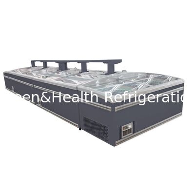 1040L Capacity Sliding Glass Door Island Freezer with Auto Defrost for Commercial Use