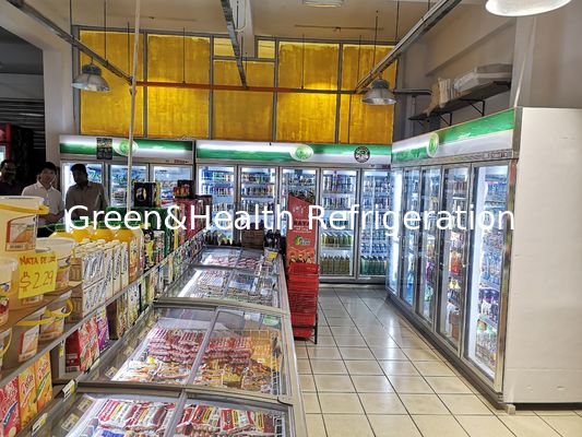 दुकान ईमानदार पेय प्रदर्शन कूलर स्वचालित Defrost पाँच दरवाजे प्रति पीसी