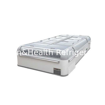 सीफ़ूड एडजस्टेबल रैक के लिए ब्लैक कलर कमर्शियल डिस्प्ले फ्रीज़र