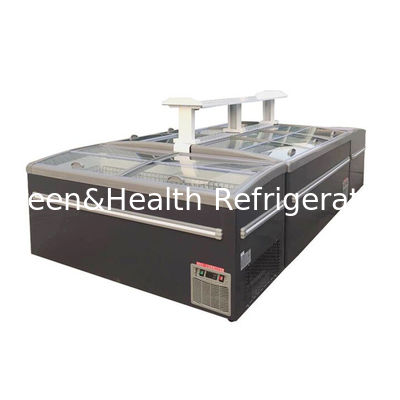 फ्रोजन फूड के लिए स्लाइडिंग डोर कमर्शियल कॉम्बिनेशन आइलैंड फ्रीजर